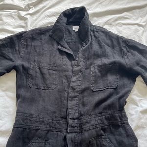 Mate the label black linen jumpsuit